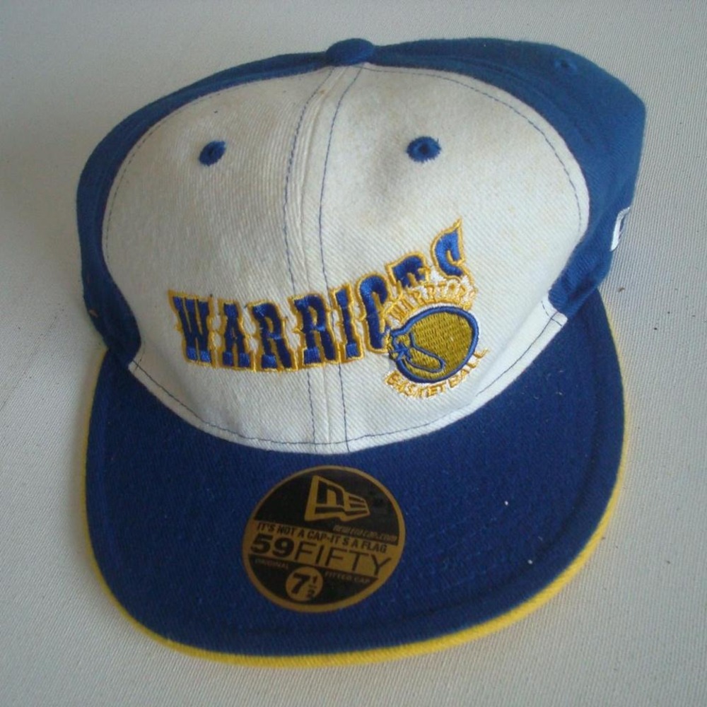 GOLDEN STATE WARRIORS NEW ERA 7 1/2 HAT CAP VINTAGE 00S Y2K M4